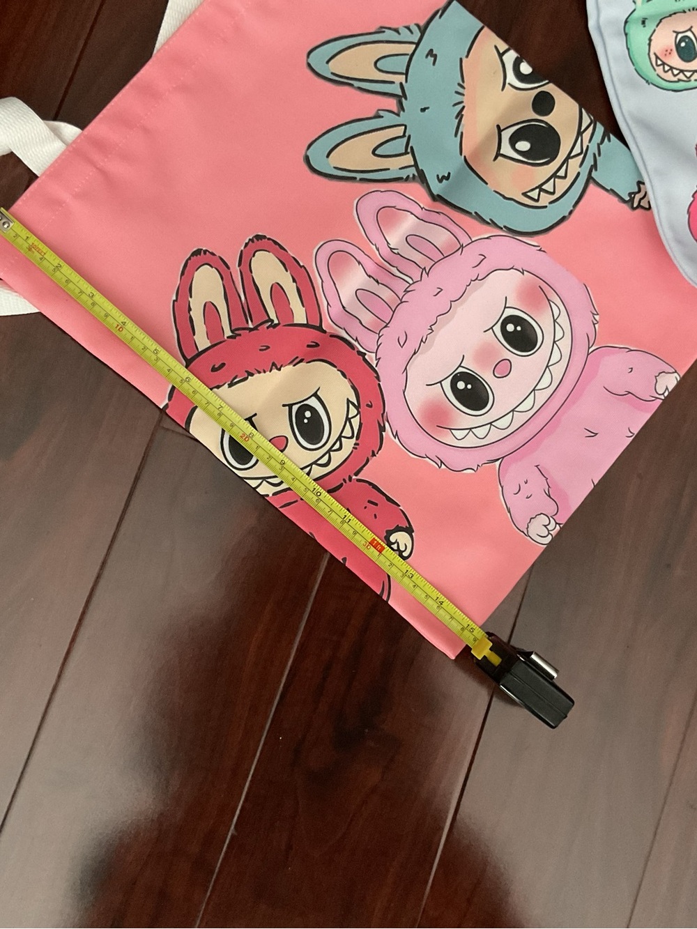 Labubu Tote Bags 15” x 13” with handle drop 9” set of 2 Brand New - Picture 4 of 5